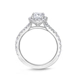 QRHA*09_00 Halo Diamond Engagement Semi-Mount Ring