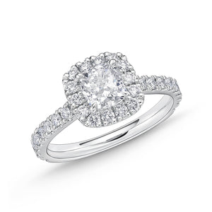 QRHA*03_00 Halo Diamond Engagement Semi-Mount Ring