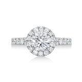 QRHA*10_00 Halo Diamond Engagement Semi-Mount Ring