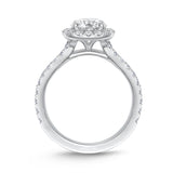 QRHA*10_00 Halo Diamond Engagement Semi-Mount Ring