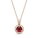FCVL103_RU Valley of Light Ruby Illusion-setting Necklace