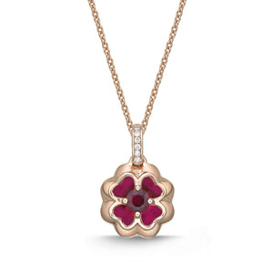 FCVL105_RU Valley of Light Ruby Illusion-setting Necklace