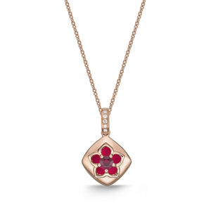 FCVL108_RU Valley of Light Ruby Illusion-setting Necklace