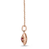 FCVL108_RU Valley of Light Ruby Illusion-setting Necklace