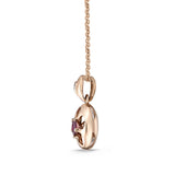 FCVL109_RU Valley of Light Ruby Illusion-setting Necklace