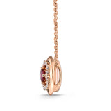 FCVL113_RU Valley of Light Ruby Illusion-setting Necklace