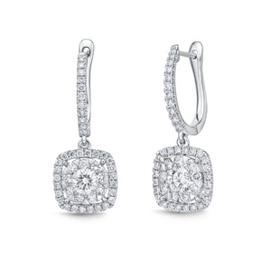 FEBQ117_00 Diamond Bouquets Dangling Earrings
