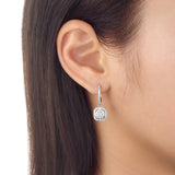 FEBQ118_00 Diamond Bouquets Dangling Earrings