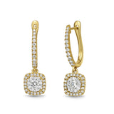 FEBQ119_00 Diamond Bouquets Dangling Earrings
