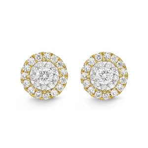 FEBQ139_00 Diamond Bouquets Studs Earrings