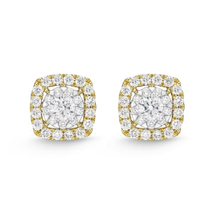FEBQ155_00 Diamond Bouquets Studs Earrings