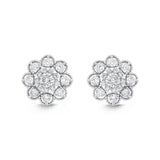 FEBQ160_00 Diamond Bouquets Studs Earrings