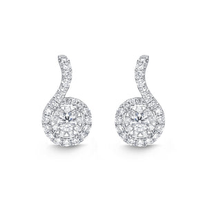 FEBQ161_00 Diamond Bouquets Studs Earrings