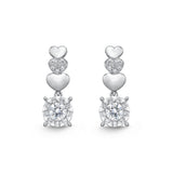 FEBQ165_00 Diamond Bouquets Dangling Earrings