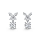 FEBQ166_00 Diamond Bouquets Dangling Earrings