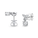 FEBQ166_00 Diamond Bouquets Dangling Earrings
