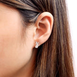 FEBQ166_00 Diamond Bouquets Dangling Earrings