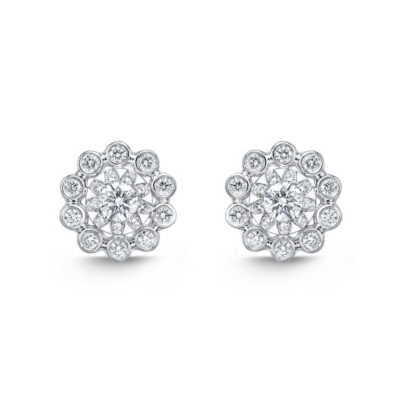 FEBQ169_00 Diamond Bouquets Studs Earrings
