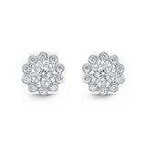 FEBQ169_00 Diamond Bouquets Studs Earrings