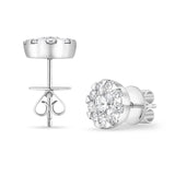 FEBQ193_00 Diamond Bouquets Studs Earrings