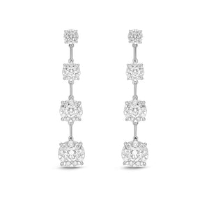 FEBQ195_00 Diamond Bouquets Dangling Earrings