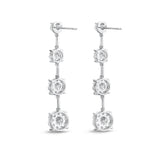 FEBQ195_00 Diamond Bouquets Dangling Earrings