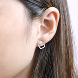 FEBQ309_00 Diamond Bouquets Illusion-setting Earrings
