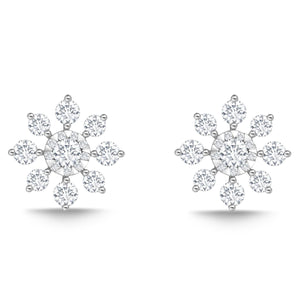 FEBQ311_00 Diamond Bouquets Illusion-setting Earrings