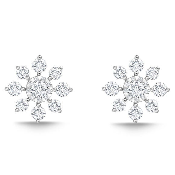 FEBQ311_00 Diamond Bouquets Illusion-setting Earrings