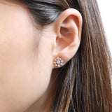 FEBQ311_00 Diamond Bouquets Illusion-setting Earrings
