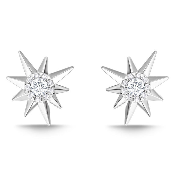 FEBQ314_00 Diamond Bouquets Studs Earrings