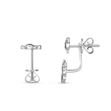 FEBZ101_SB Bezel Sapphire Studs Earrings