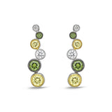 FEBZ102_GD Bezel Diamond Line Earrings