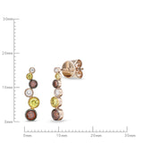 FEBZ102_OD Bezel Diamond Line Earrings