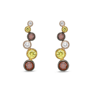 FEBZ102_OD Bezel Diamond Line Earrings