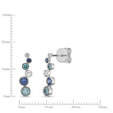 FEBZ102_SB Bezel Sapphire Line Earrings