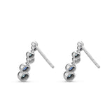 FEBZ102_SB Bezel Sapphire Line Earrings