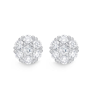 FECU158_00 Cluster Illusion-setting Earrings