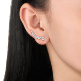 FEDD112_00 Diamond Line Climber Earrings