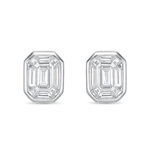 FEEIG01_00 Emerald Illusion Illusion-setting Earrings