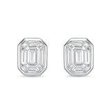 FEEIG01_00 Emerald Illusion Illusion-setting Earrings