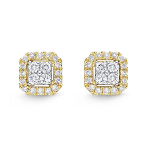 FESUE05_00 Stack'em Up Diamond Studs Earrings