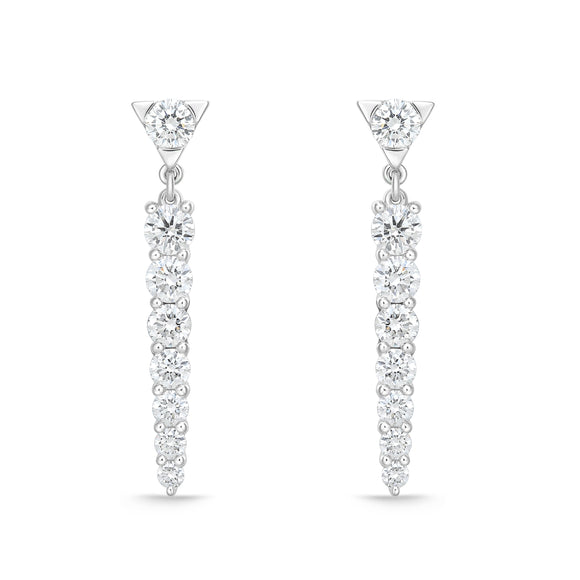 FEUB255_00 U-Basket Diamond Dangling Earrings