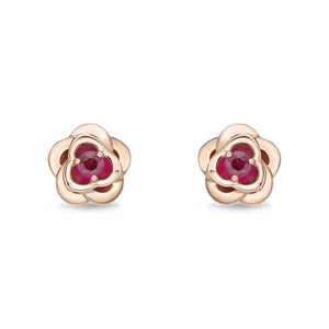 FEVL102_RU Valley of Light Ruby Illusion-setting Earrings