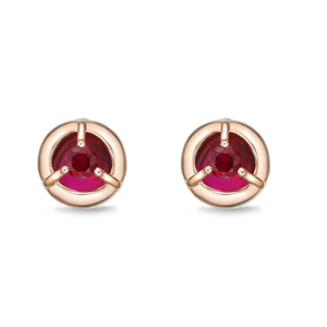 FEVL103_RU Valley of Light Ruby Illusion-setting Earrings