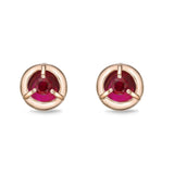 FEVL103_RU Valley of Light Ruby Illusion-setting Earrings