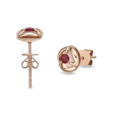 FEVL103_RU Valley of Light Ruby Illusion-setting Earrings