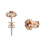 FEVL105_RU Valley of Light Ruby Illusion-setting Earrings