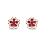 FEVL106_RU Valley of Light Ruby Illusion-setting Earrings