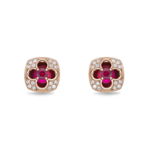 FEVL111_RU Valley of Light Ruby Illusion-setting Earrings